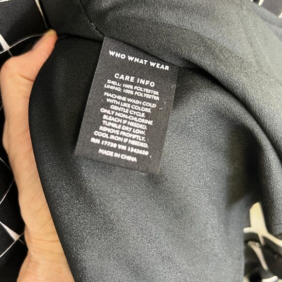 Who What Wear Black White geo print sleeveless dress XS - Picture 7 of 9